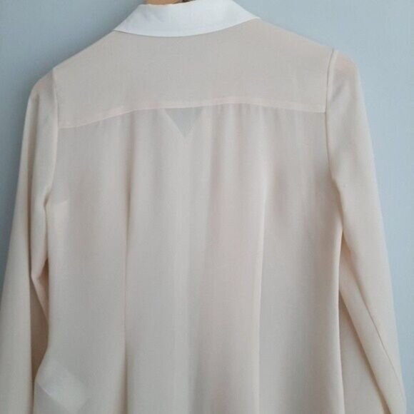 SUPERTRASH Light Blush Cream Button Down Top Sz 34 XS - Picture 11 of 16